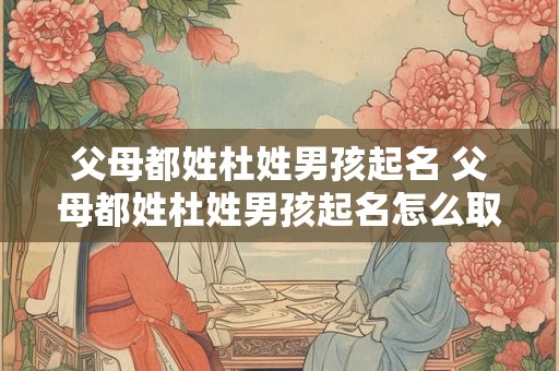 父母都姓杜姓男孩起名 父母都姓杜姓男孩起名怎么取
