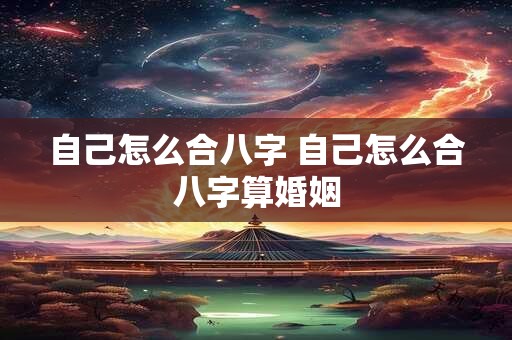 自己怎么合八字 自己怎么合八字算婚姻
