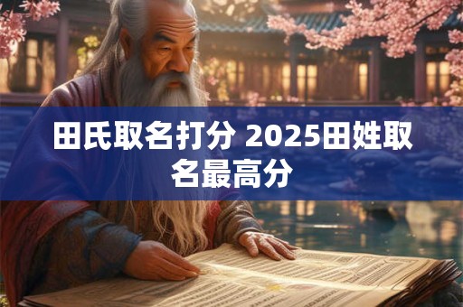 田氏取名打分 2025田姓取名最高分