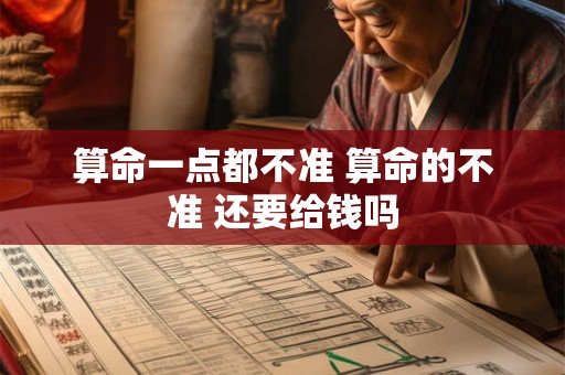 算命一点都不准 算命的不准 还要给钱吗