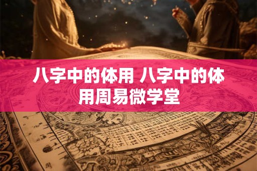 八字中的体用 八字中的体用周易微学堂
