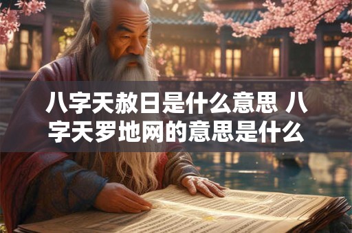 八字天赦日是什么意思 八字天罗地网的意思是什么
