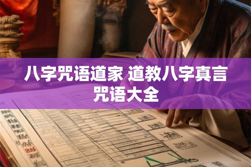 八字咒语道家 道教八字真言咒语大全