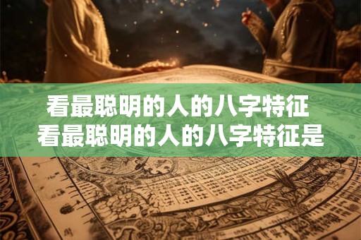 看最聪明的人的八字特征 看最聪明的人的八字特征是什么
