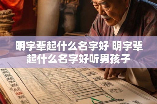 明字辈起什么名字好 明字辈起什么名字好听男孩子