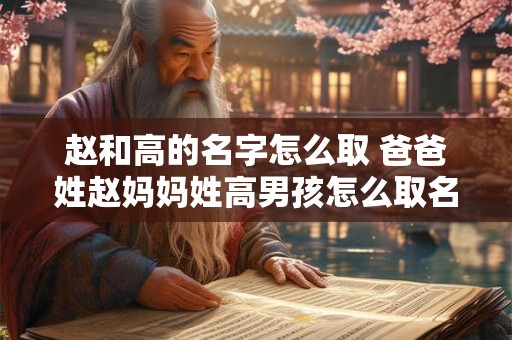 赵和高的名字怎么取 爸爸姓赵妈妈姓高男孩怎么取名字