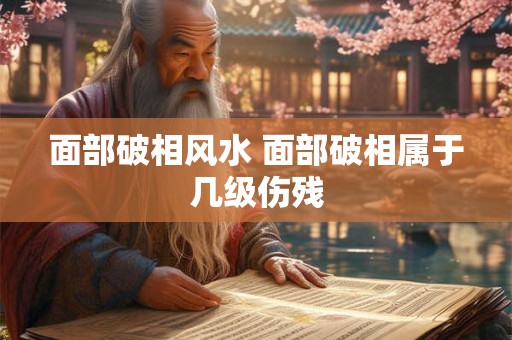 面部破相风水 面部破相属于几级伤残