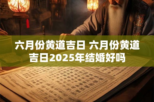 六月份黄道吉日 六月份黄道吉日2025年结婚好吗