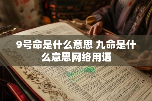 9号命是什么意思 九命是什么意思网络用语