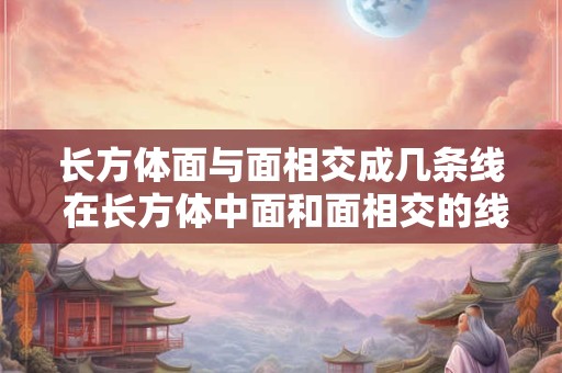 长方体面与面相交成几条线 在长方体中面和面相交的线段称为什么