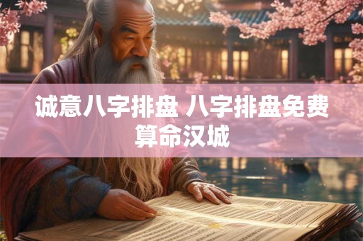 诚意八字排盘 八字排盘免费算命汉城