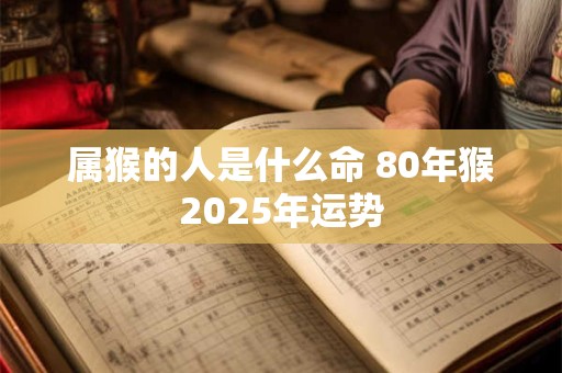 属猴的人是什么命 80年猴2025年运势