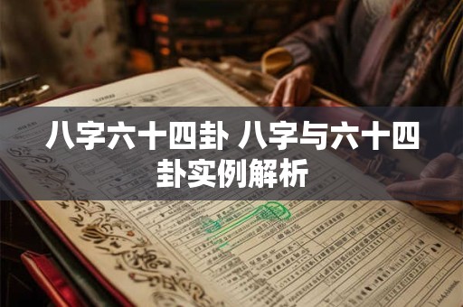 八字六十四卦 八字与六十四卦实例解析