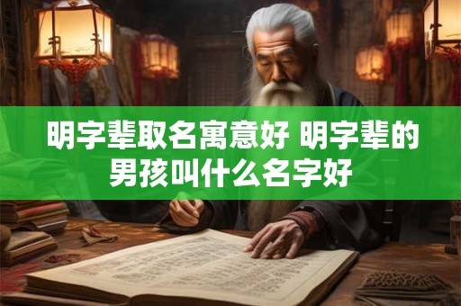 明字辈取名寓意好 明字辈的男孩叫什么名字好