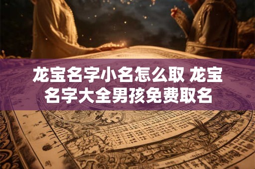 龙宝名字小名怎么取 龙宝名字大全男孩免费取名