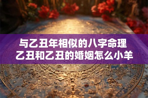 与乙丑年相似的八字命理 乙丑和乙丑的婚姻怎么小羊