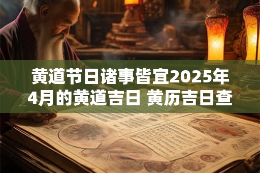 黄道节日诸事皆宜2025年4月的黄道吉日 黄历吉日查询2025年4月黄道吉日有哪几天