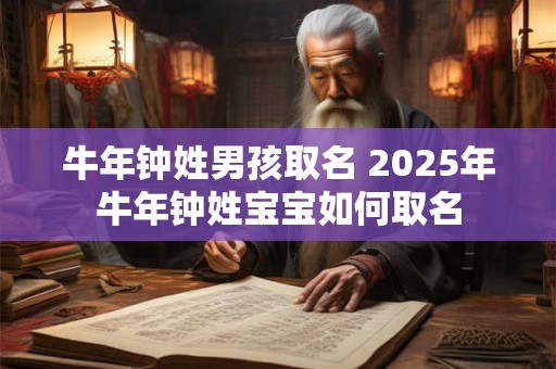 牛年钟姓男孩取名 2025年牛年钟姓宝宝如何取名
