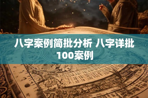 八字案例简批分析 八字详批100案例