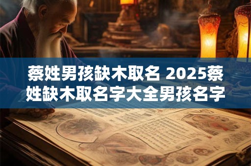 蔡姓男孩缺木取名 2026蔡姓缺木取名字大全男孩名字
