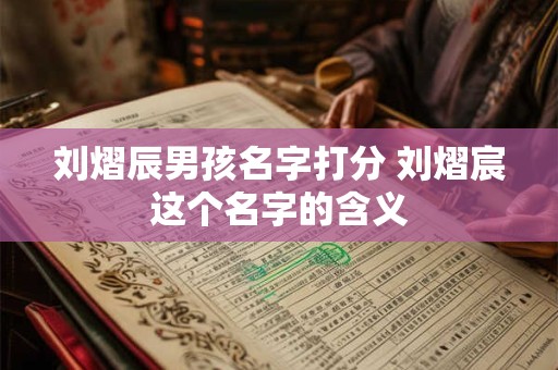 刘熠辰男孩名字打分 刘熠宸这个名字的含义