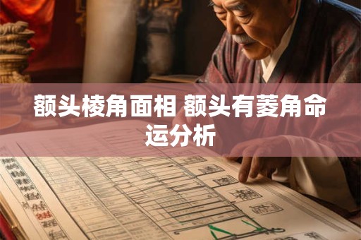 额头棱角面相 额头有菱角命运分析