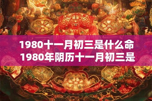 1980十一月初三是什么命 1980年阴历十一月初三是什么星座
