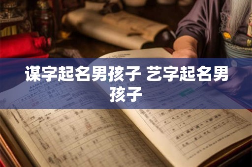 谋字起名男孩子 艺字起名男孩子