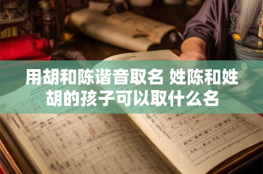 用胡和陈谐音取名 姓陈和姓胡的孩子可以取什么名