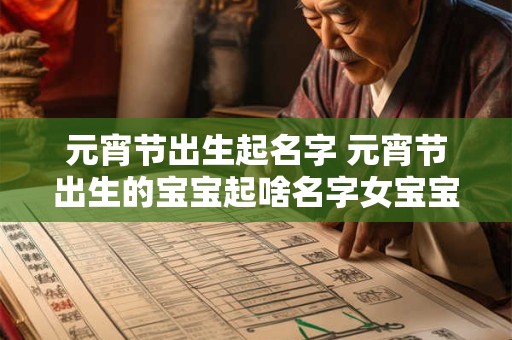 元宵节出生起名字 元宵节出生的宝宝起啥名字女宝宝