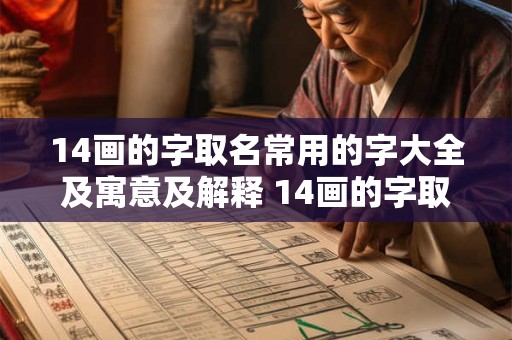 14画的字取名常用的字大全及寓意及解释 14画的字取名常用的字大全及寓意及解释男孩