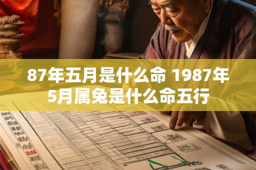 87年五月是什么命 1987年5月属兔是什么命五行