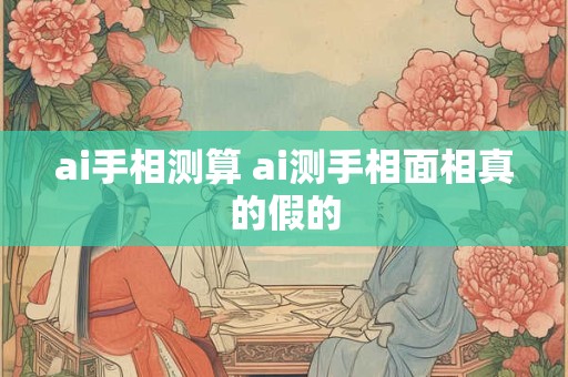 ai手相测算 ai测手相面相真的假的
