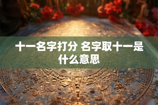 十一名字打分 名字取十一是什么意思