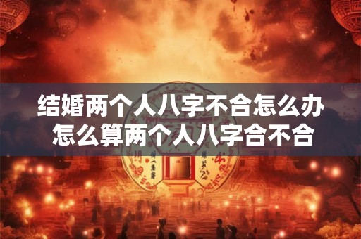 结婚两个人八字不合怎么办 怎么算两个人八字合不合 能不能结婚