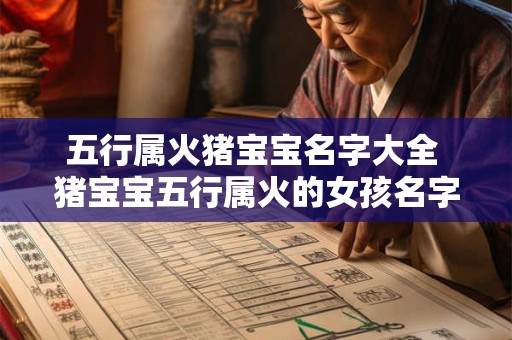 五行属火猪宝宝名字大全 猪宝宝五行属火的女孩名字大全