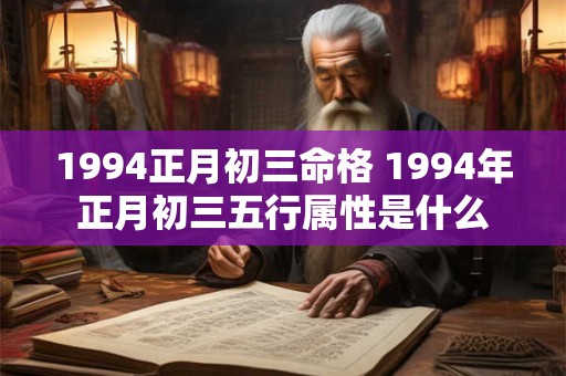 1994正月初三命格 1994年正月初三五行属性是什么