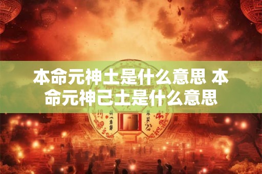 本命元神土是什么意思 本命元神己土是什么意思