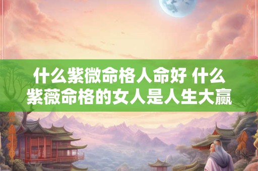 什么紫微命格人命好 什么紫薇命格的女人是人生大赢家