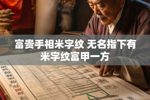 富贵手相米字纹 无名指下有米字纹富甲一方