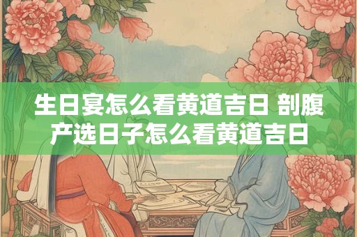 生日宴怎么看黄道吉日 剖腹产选日子怎么看黄道吉日