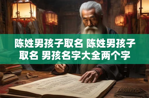 陈姓男孩子取名 陈姓男孩子取名 男孩名字大全两个字