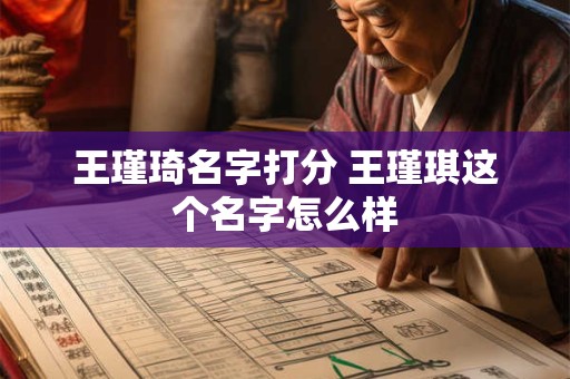 王瑾琦名字打分 王瑾琪这个名字怎么样