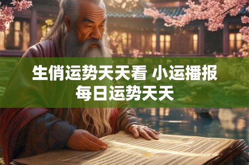生俏运势天天看 小运播报每日运势天天