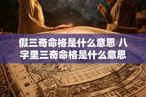假三奇命格是什么意思 八字里三奇命格是什么意思
