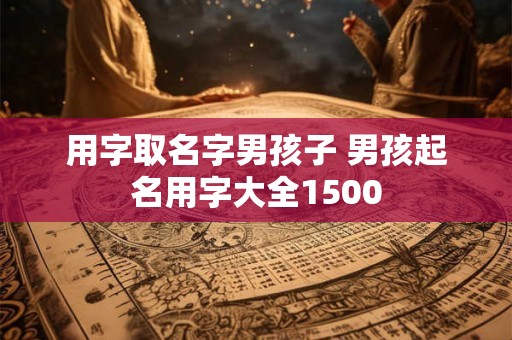 用字取名字男孩子 男孩起名用字大全1500