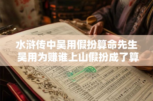 水浒传中吴用假扮算命先生 吴用为赚谁上山假扮成了算命先生那个人的绰号是什么