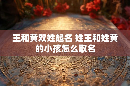 王和黄双姓起名 姓王和姓黄的小孩怎么取名