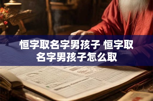 恒字取名字男孩子 恒字取名字男孩子怎么取