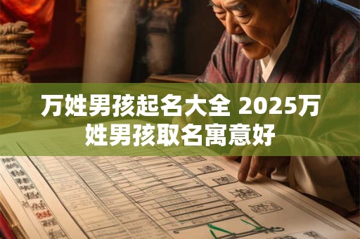 万姓男孩起名大全 2025万姓男孩取名寓意好
